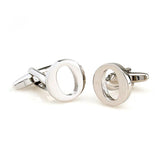 Number Letter Plain Colour Metal Cufflinks