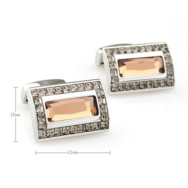 Crystal Zircon Cufflinks