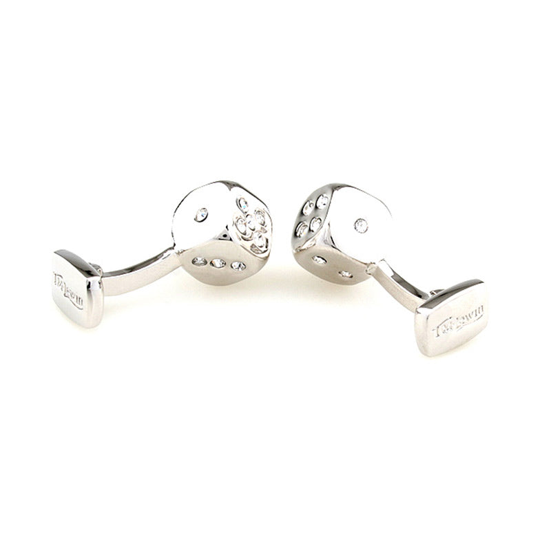 Movies Gambling Crystal Zircon Cufflinks