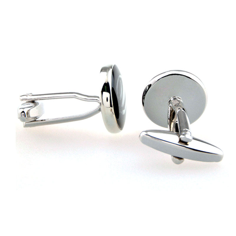 Number Letter Enamel Dropping Glue Cufflinks