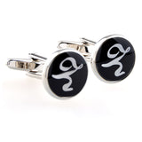 Number Letter Enamel Dropping Glue Cufflinks