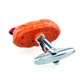Cartoon Anime Grease Baking Paint Cufflinks