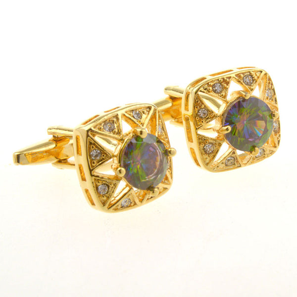 Crystal Zircon Cufflinks