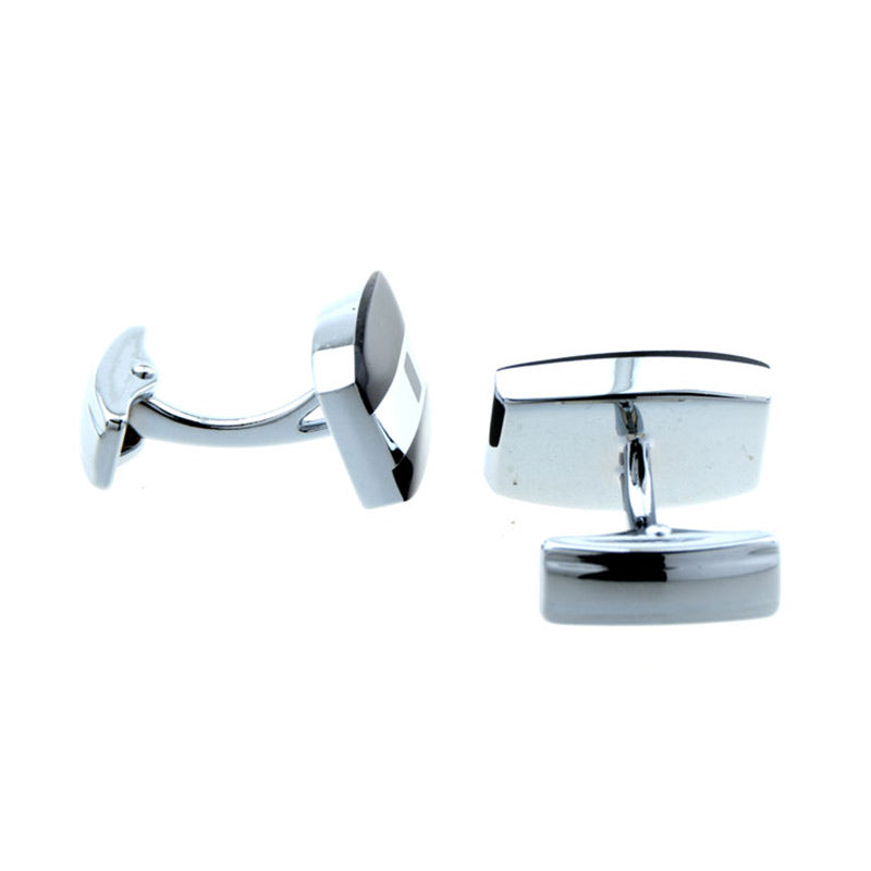 European & American Classical Plain Colour Metal Cufflinks