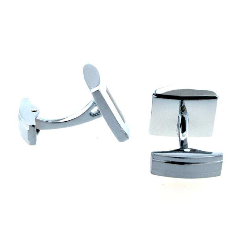 European & American Classical Plain Colour Metal Cufflinks
