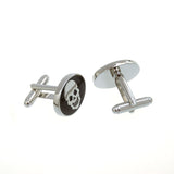 Interesting Skull Enamel Dropping Glue Cufflinks