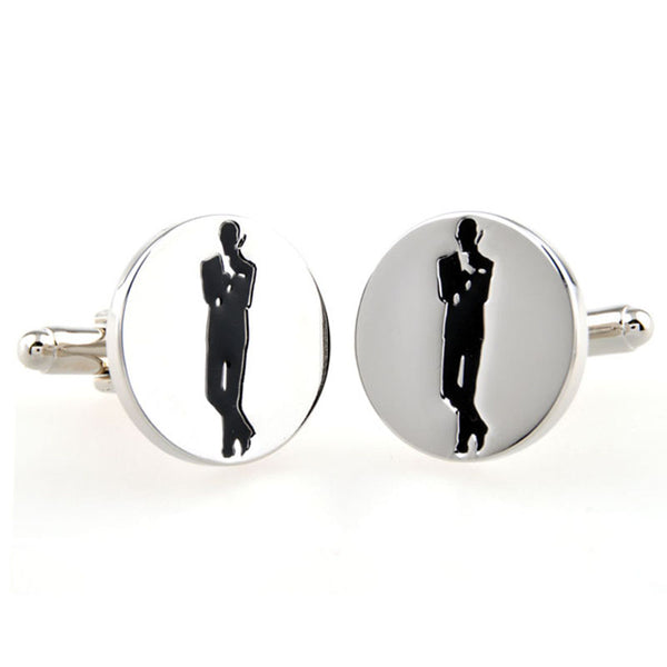 Interesting Skull Enamel Dropping Glue Cufflinks