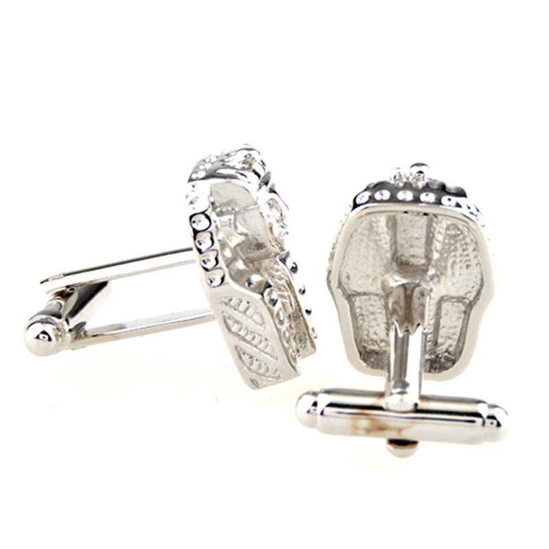 Interesting Skull Plain Colour Metal Cufflinks