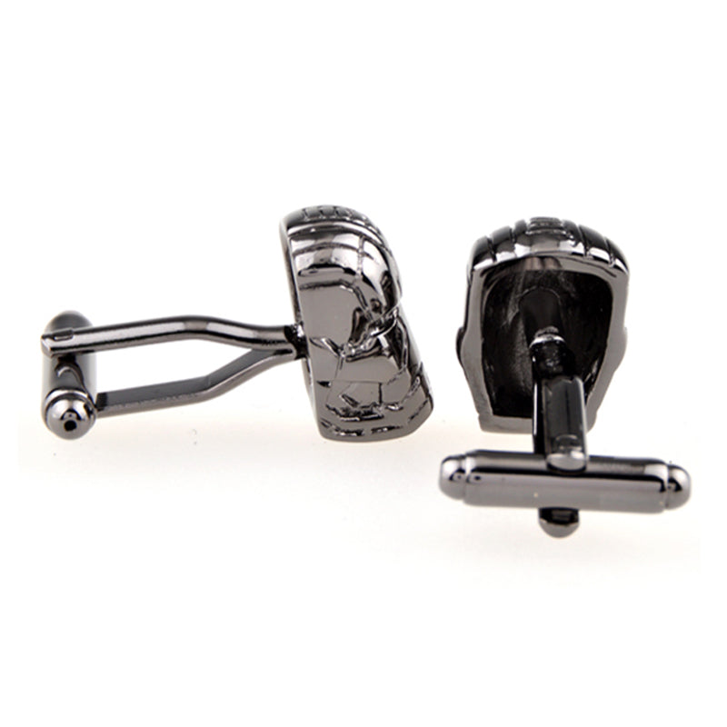 Interesting Skull Plain Colour Metal Cufflinks
