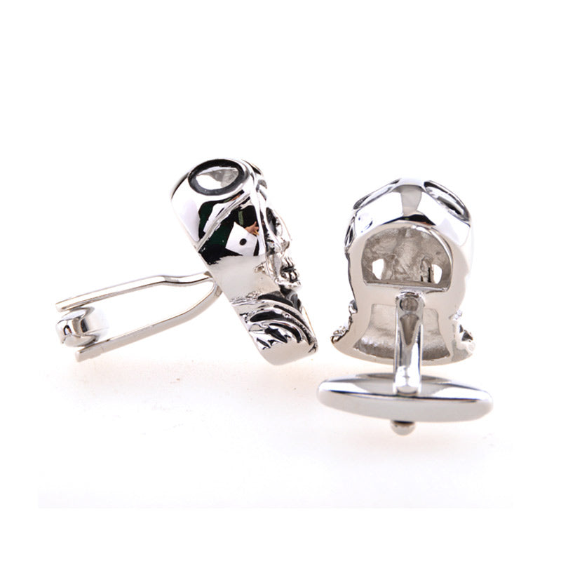Interesting Skull Enamel Dropping Glue Cufflinks