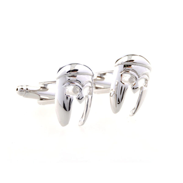 Interesting Skull Plain Colour Metal Cufflinks