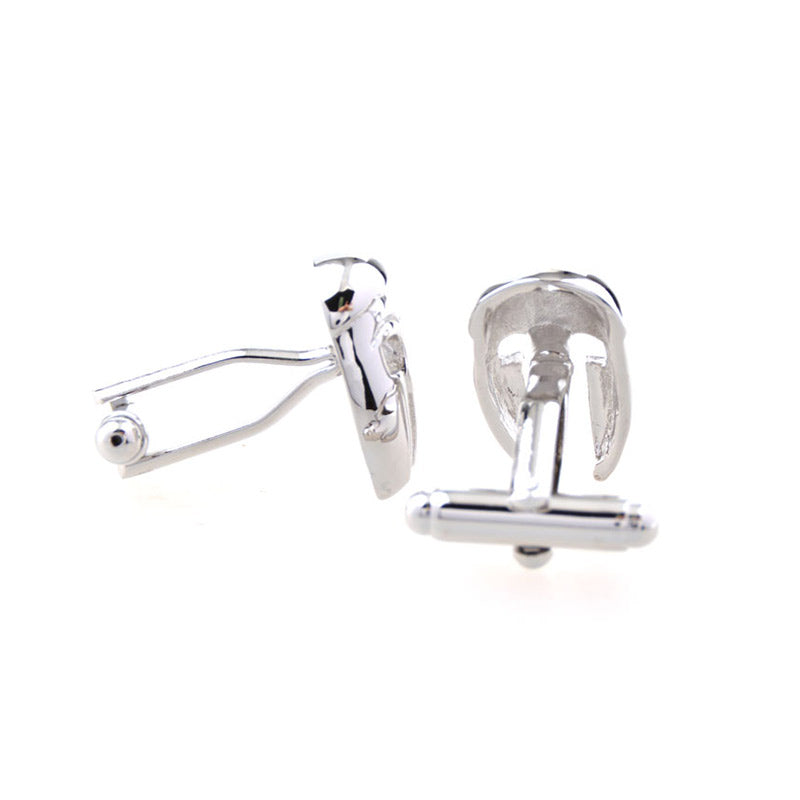 Interesting Skull Plain Colour Metal Cufflinks