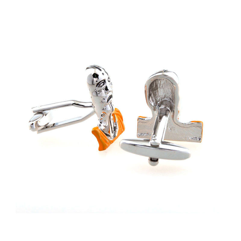 Interesting Skull Enamel Dropping Glue Cufflinks
