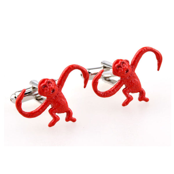 Interesting Skull Grease Baking Paint Cufflinks